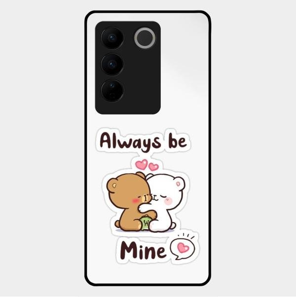 cute cuddle bears glossy metal case cover for Vivo V27 Pro 5G