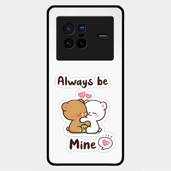 cute cuddle bears glossy metal case cover for Vivo X80 5G
