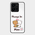 cute cuddle bears glossy metal case cover for Vivo Y35