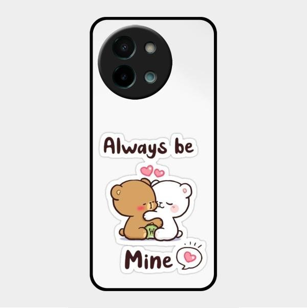 cute cuddle bears glossy metal case cover for Vivo Y58 5G