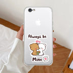 Cute Cuddle Bears Anti Yellow Clear Case For iPhone 7 / iPhone 8 / iPhone Se 2020