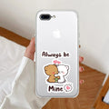 Cute Cuddle Bears Transparent Silicon Case For iPhone 7 Plus / iPhone 8 Plus