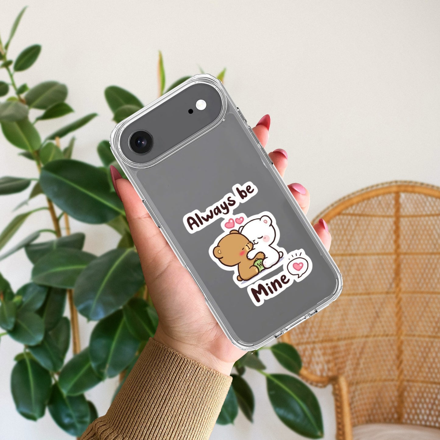 Cute Cuddle Bears Transparent Silicon Case For iPhone
