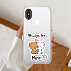 Cute Cuddle Bears Anti Yellow Clear Case For iPhone Xs Max