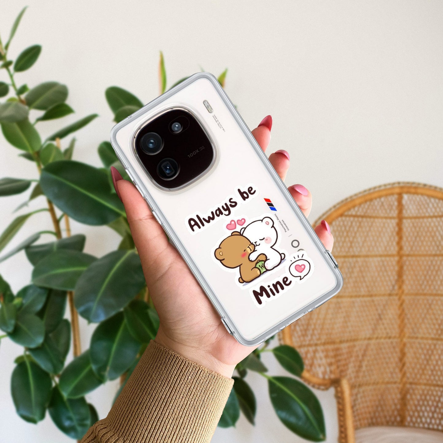 Cute Cuddle Bears Transparent Silicon Case For iQOO
