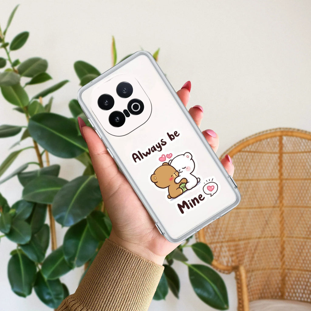 Cute Cuddle Bears Transparent Silicon Case For iQOO 13 5G