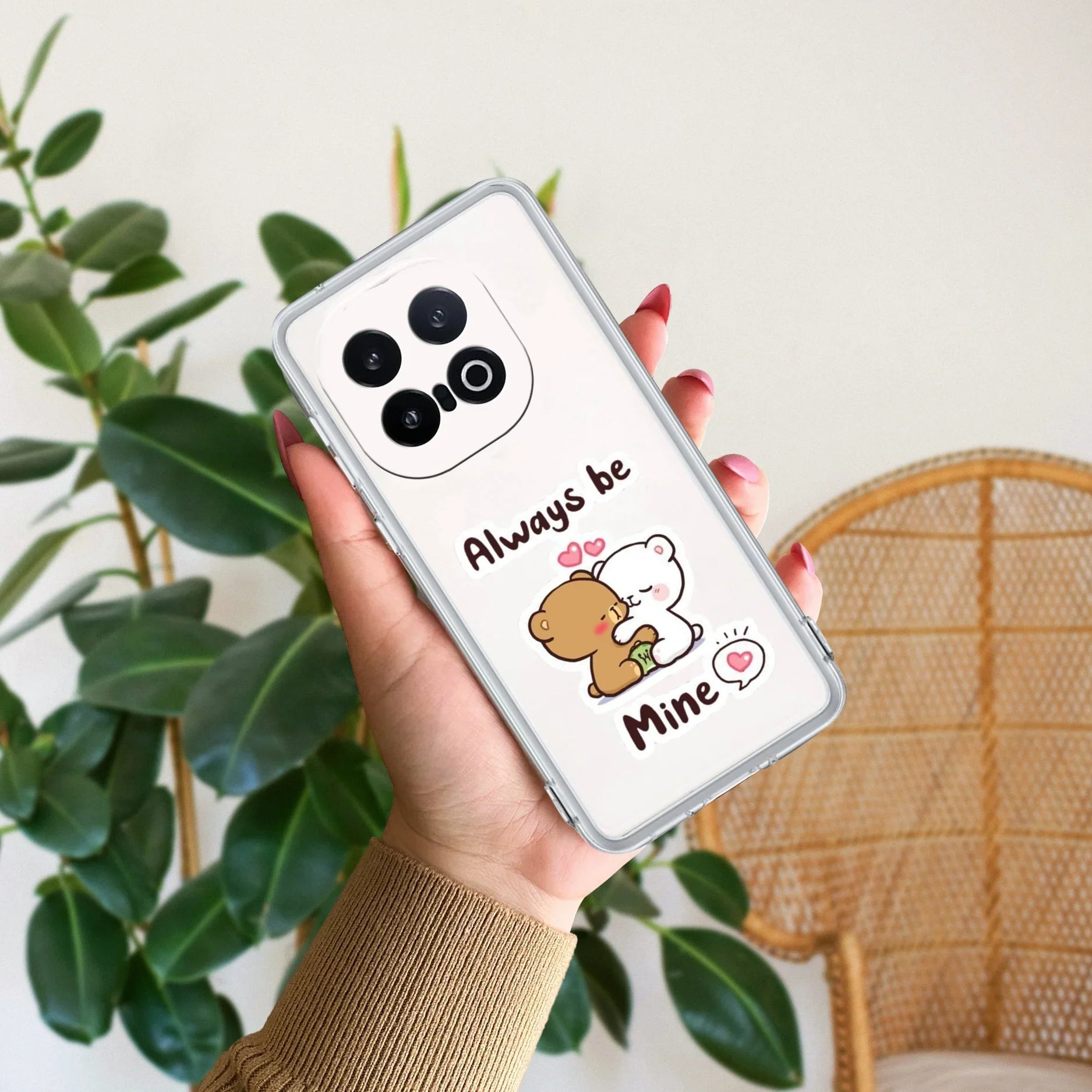 Cute Cuddle Bears Transparent Silicon Case For iQOO 13 5G