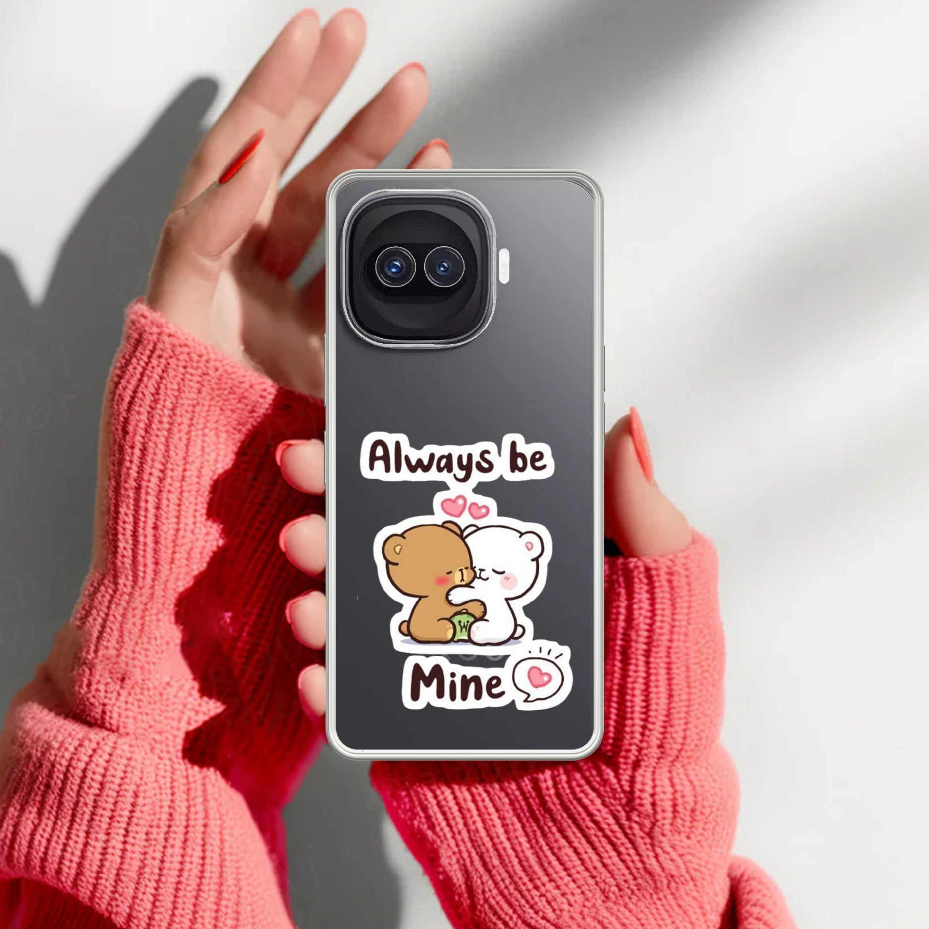 Cute Cuddle Bears Transparent Silicon Case For iQOO