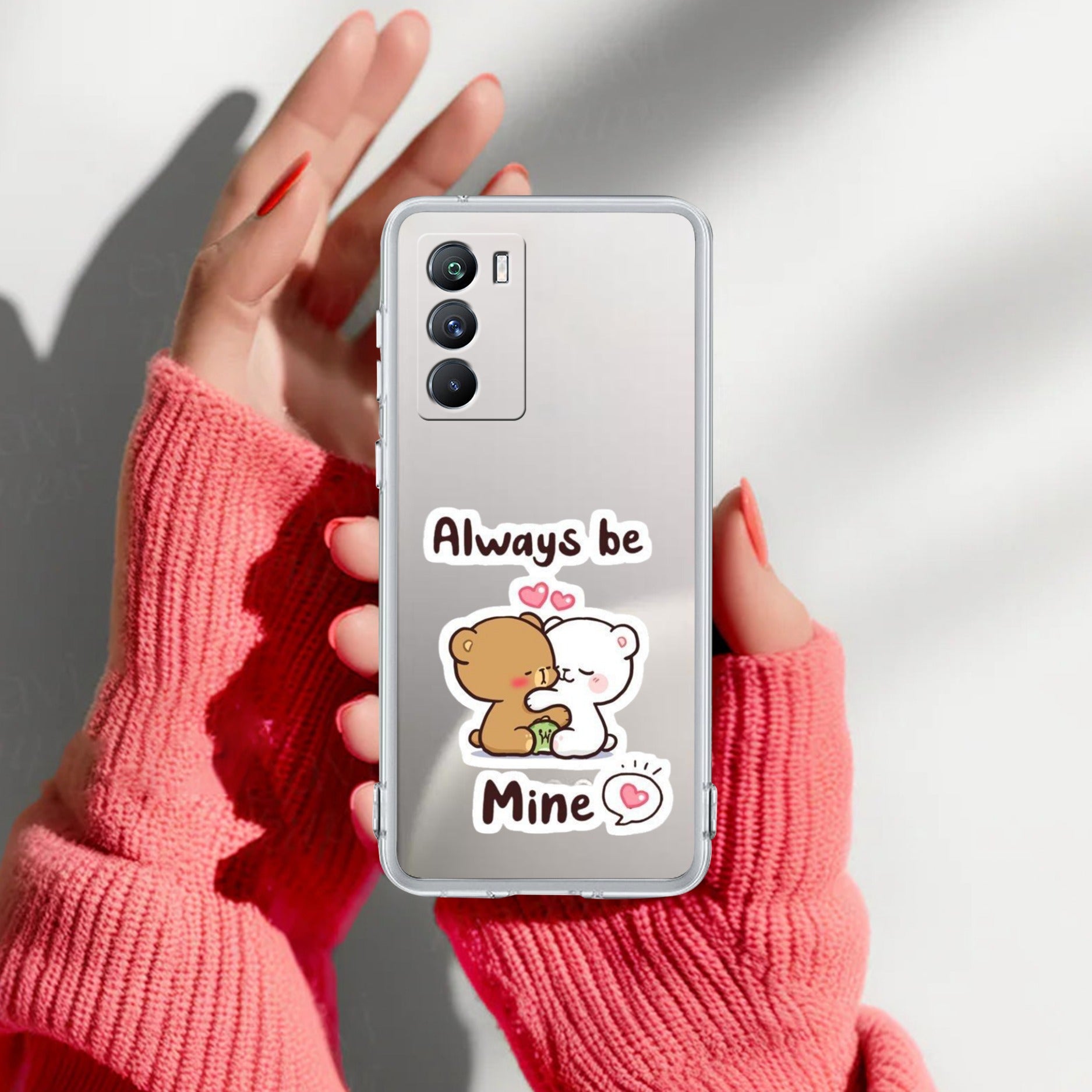 Cute Cuddle Bears Transparent Silicon Case For iQOO 9 SE 5G