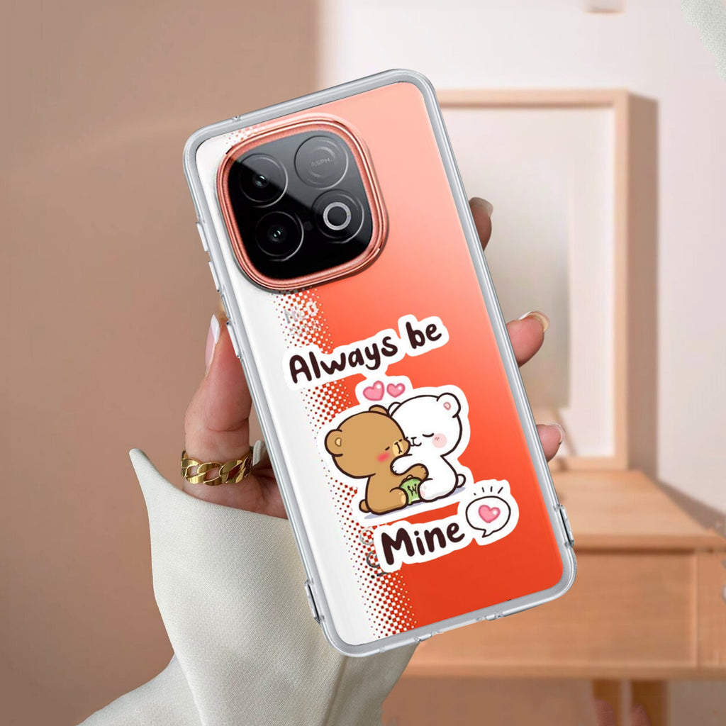 Cute Cuddle Bears Transparent Silicon Case For iQOO Neo 10 5G