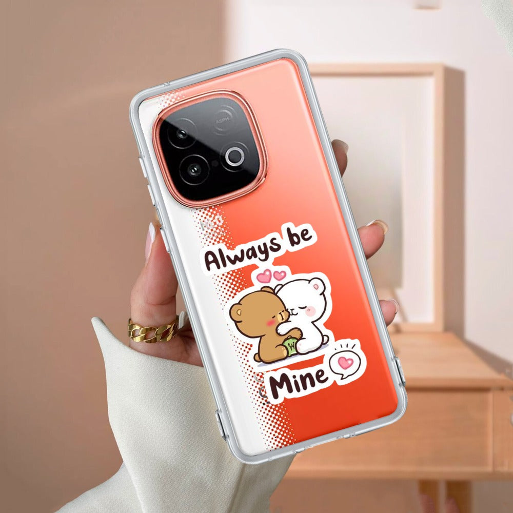 Cute Cuddle Bears Transparent Silicon Case For iQOO
