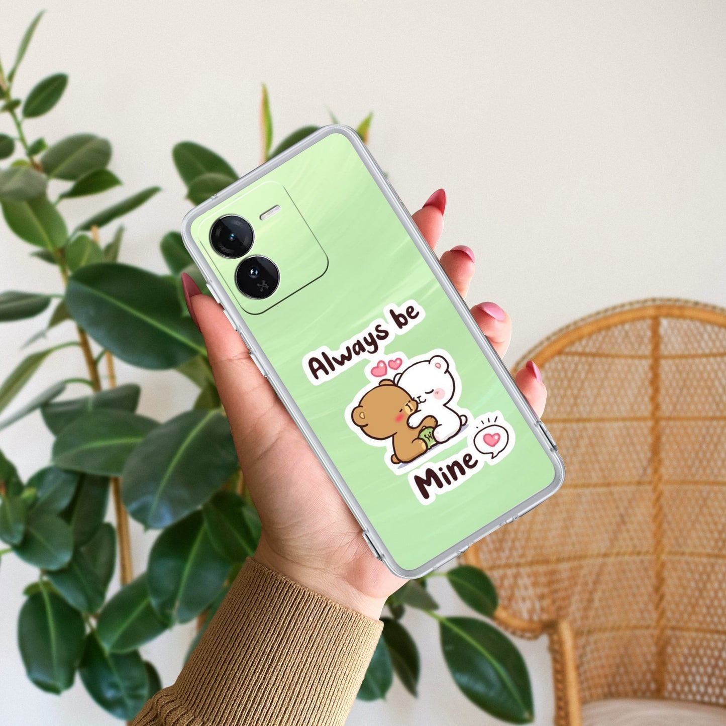 Cute Cuddle Bears Transparent Silicon Case For iQOO