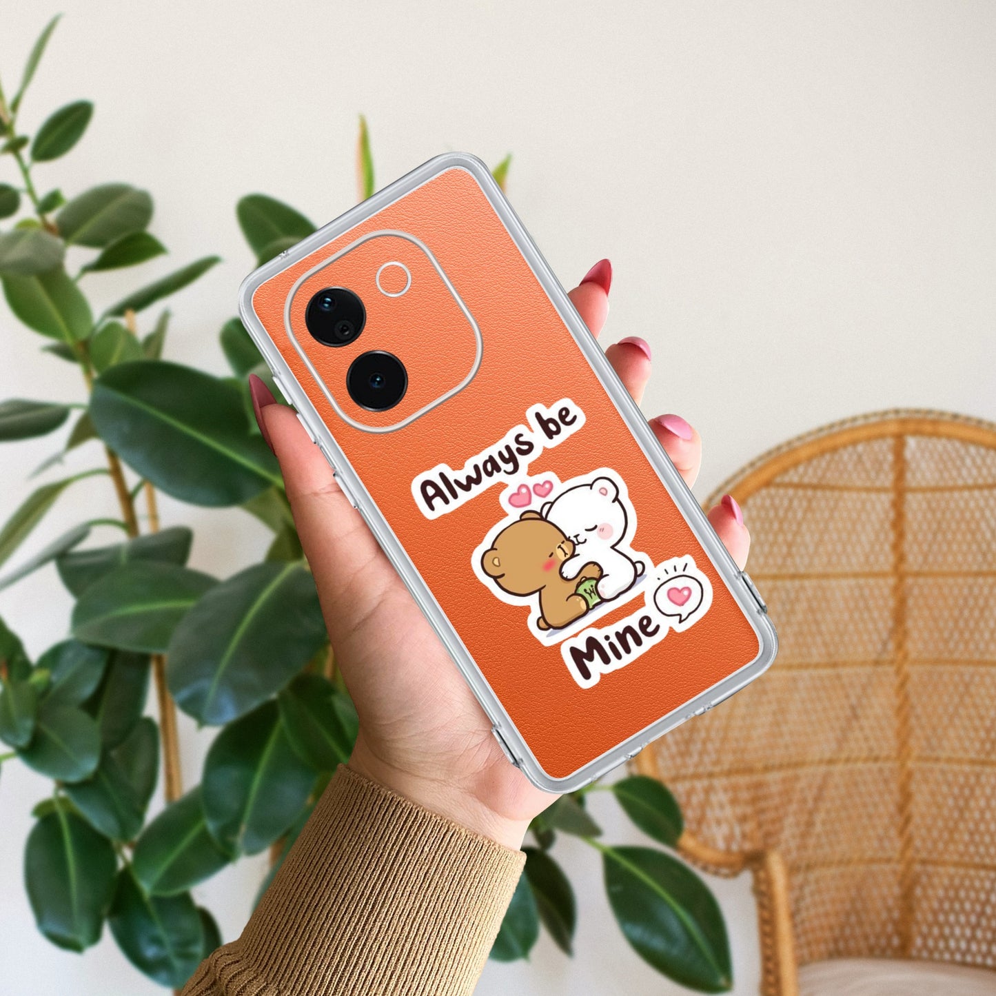 Cute Cuddle Bears Transparent Silicon Case For iQOO