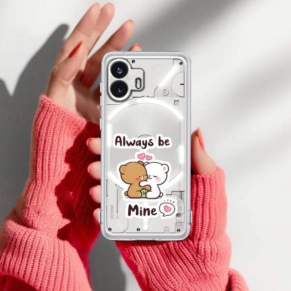 Cute Cuddle Bears Transparent Silicon Case For Nothing