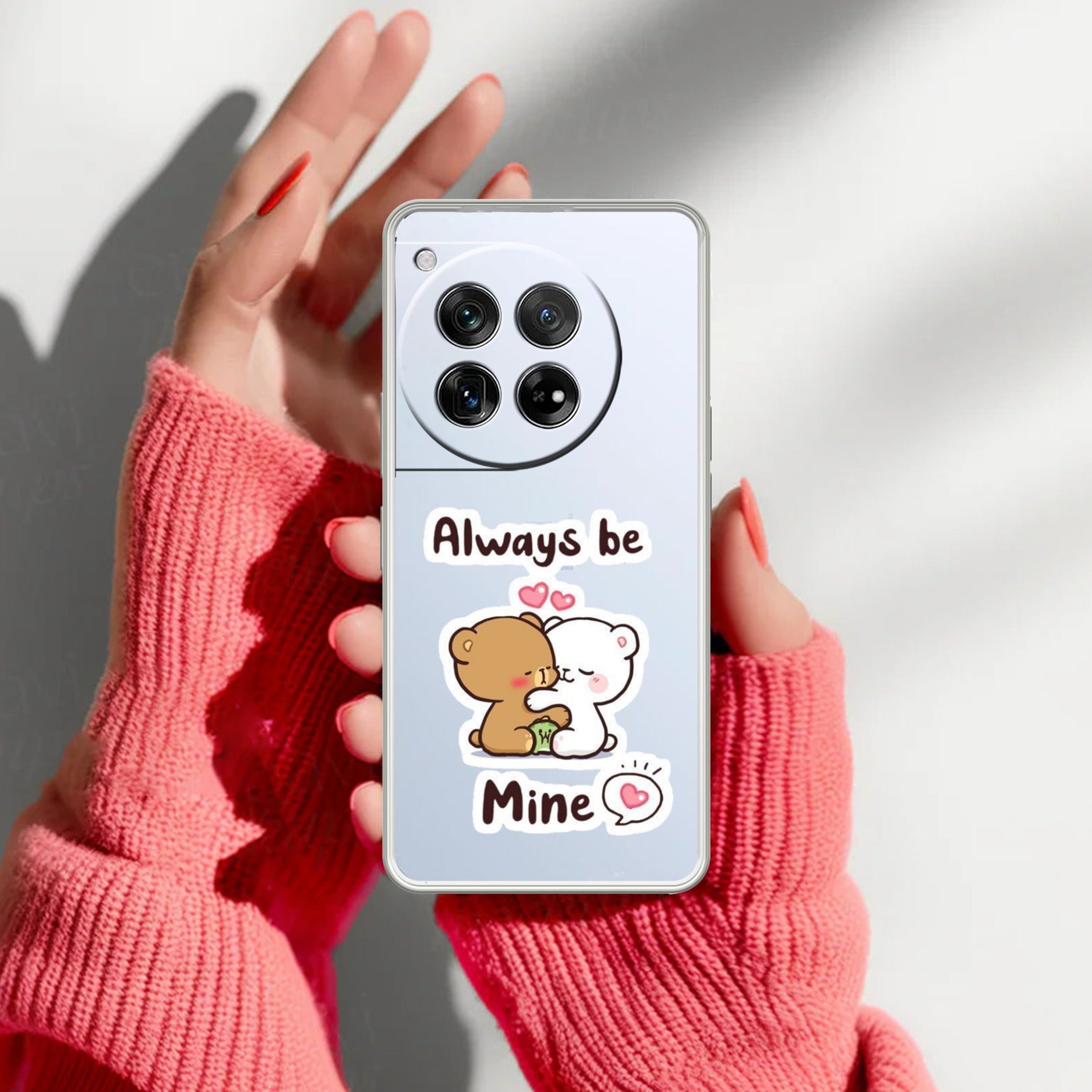 Cute Cuddle Bears Transparent Silicon Case For OnePlus
