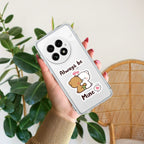 Cute Cuddle Bears Transparent Silicon Case For OnePlus 8t / OnePlus 9R