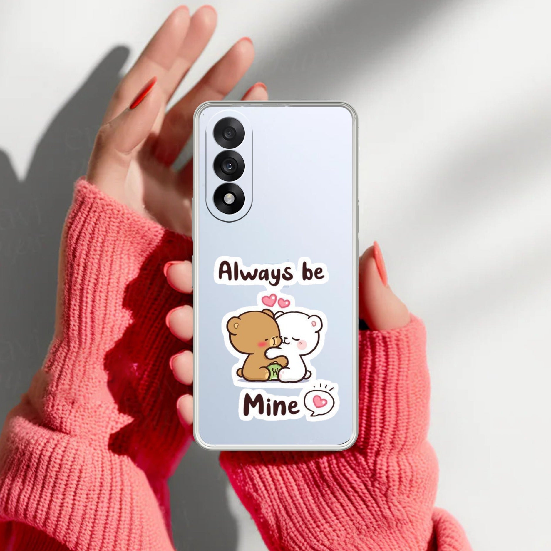 Cute Cuddle Bears Transparent Silicon Case For OnePlus
