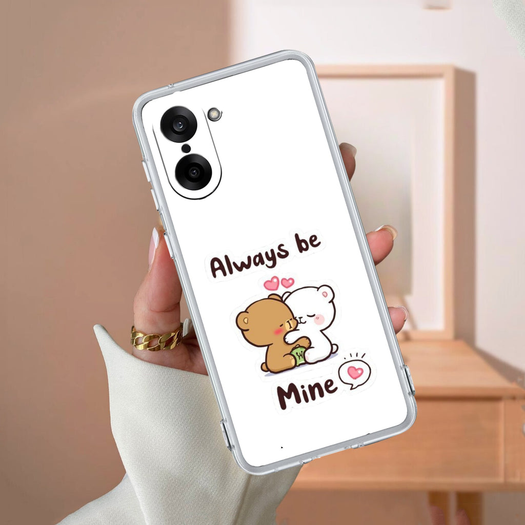 Cute Cuddle Bears Transparent Silicon Case For OnePlus Nord CE5 5G