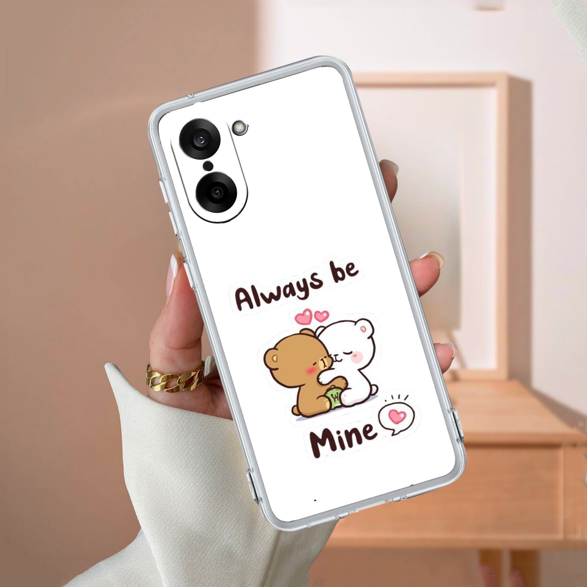 Cute Cuddle Bears Transparent Silicon Case For OnePlus