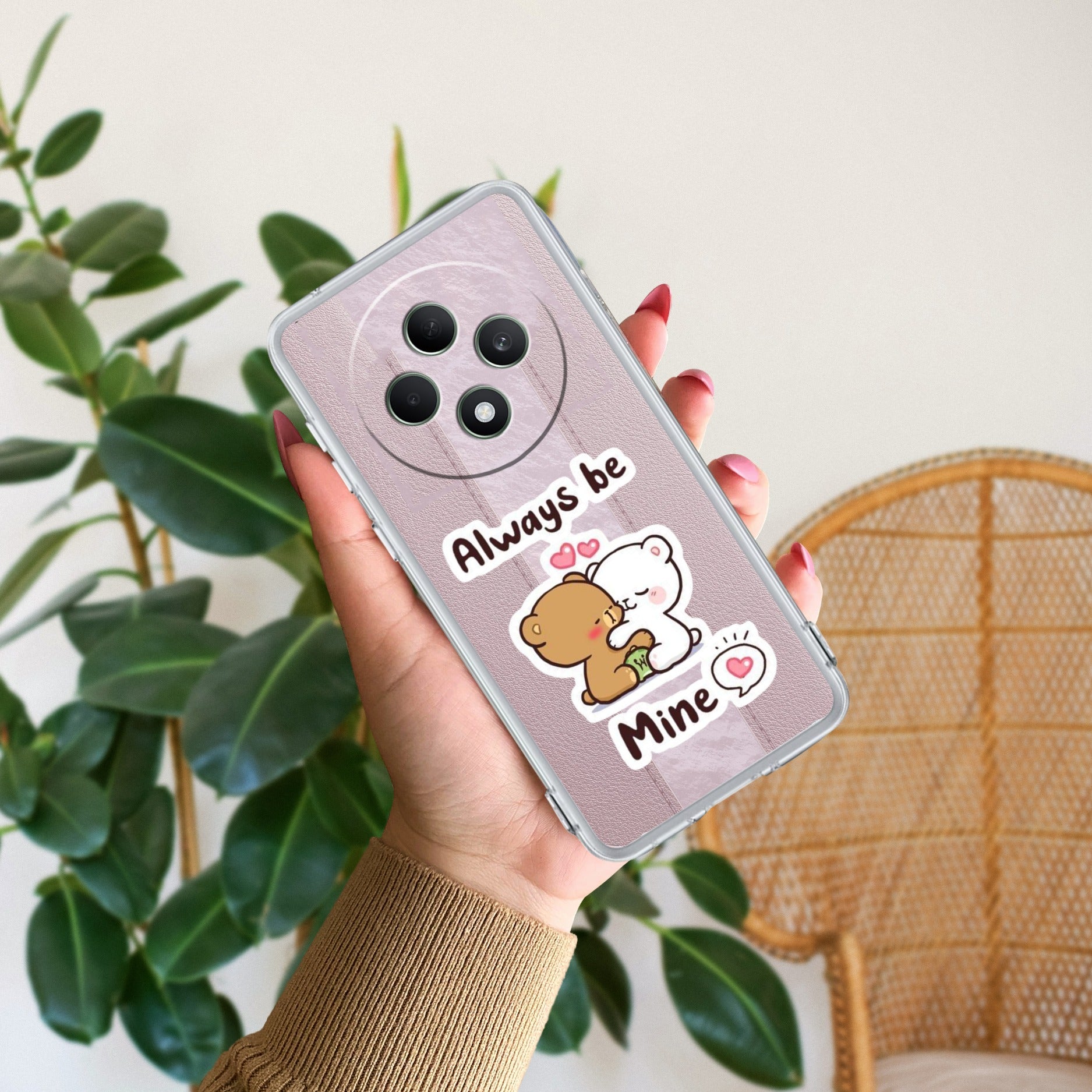Cute Cuddle Bears Anti Yellow Case For Oppo F27 Pro Plus 5G