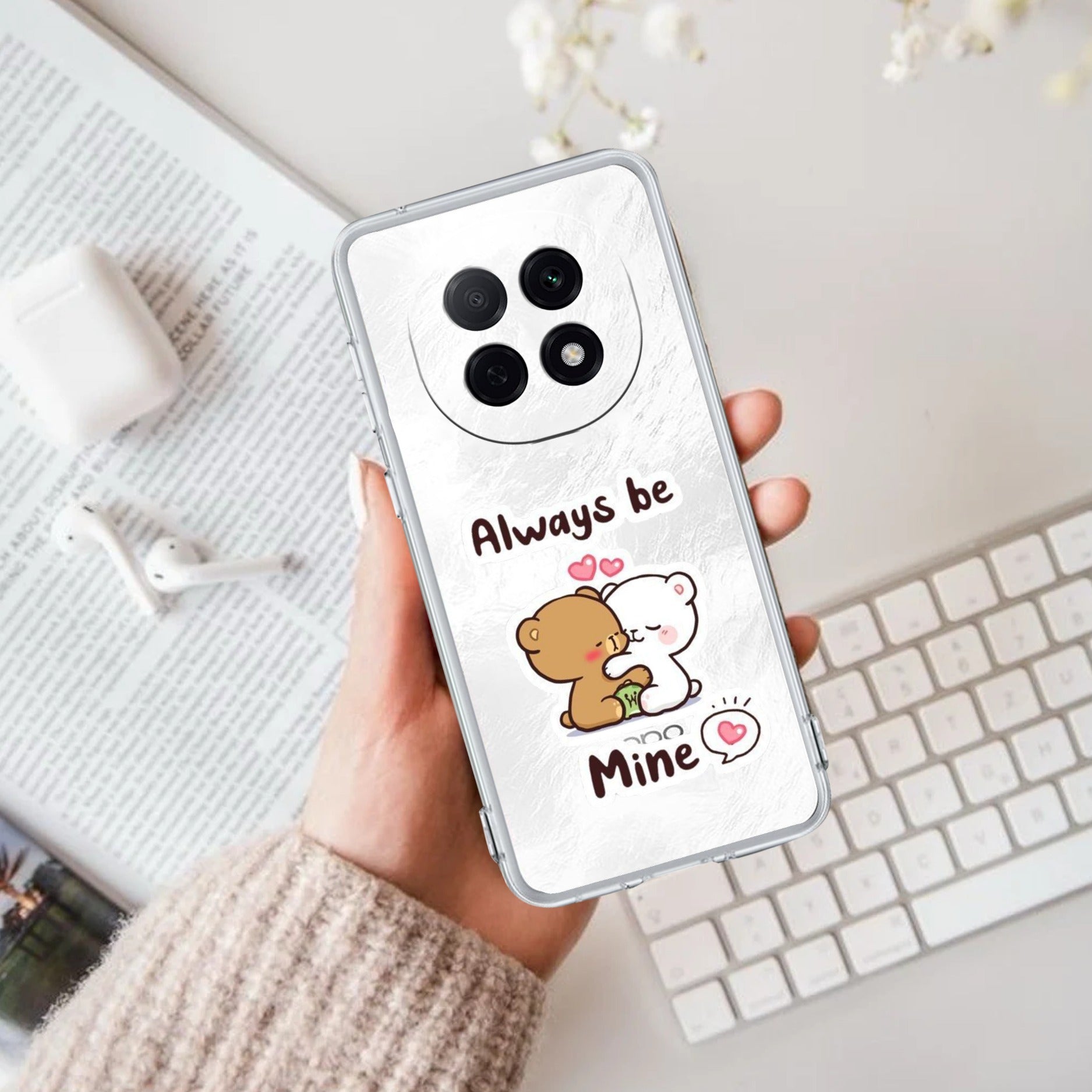 Cute Cuddle Bears Anti Yellow Case For Oppo F29 Pro 5G