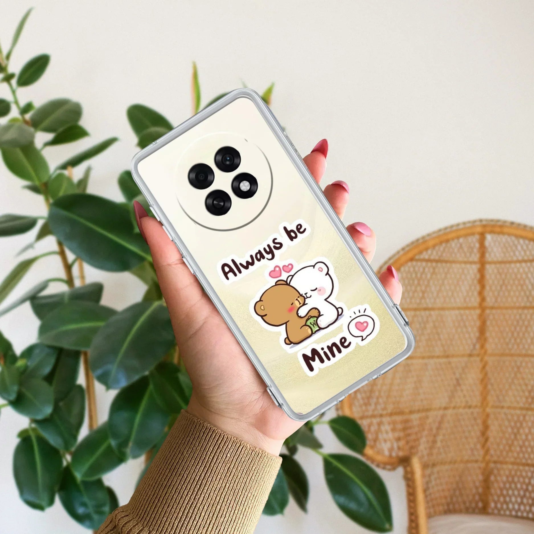 Cute Cuddle Bears Anti Yellow Case For Oppo F31 Pro Plus 5G