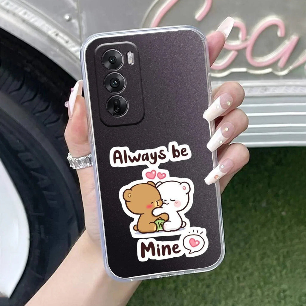Cute Cuddle Bears Anti Yellow Case For Oppo Reno 12 Pro 5G