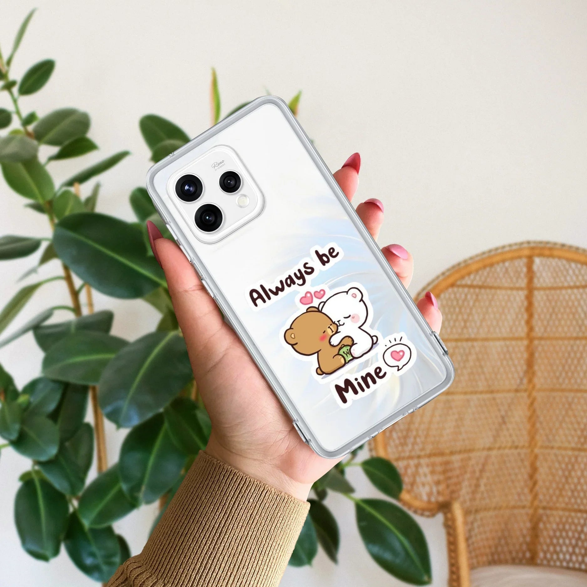 Cute Cuddle Bears Anti Yellow Case For Oppo Reno 15 5G