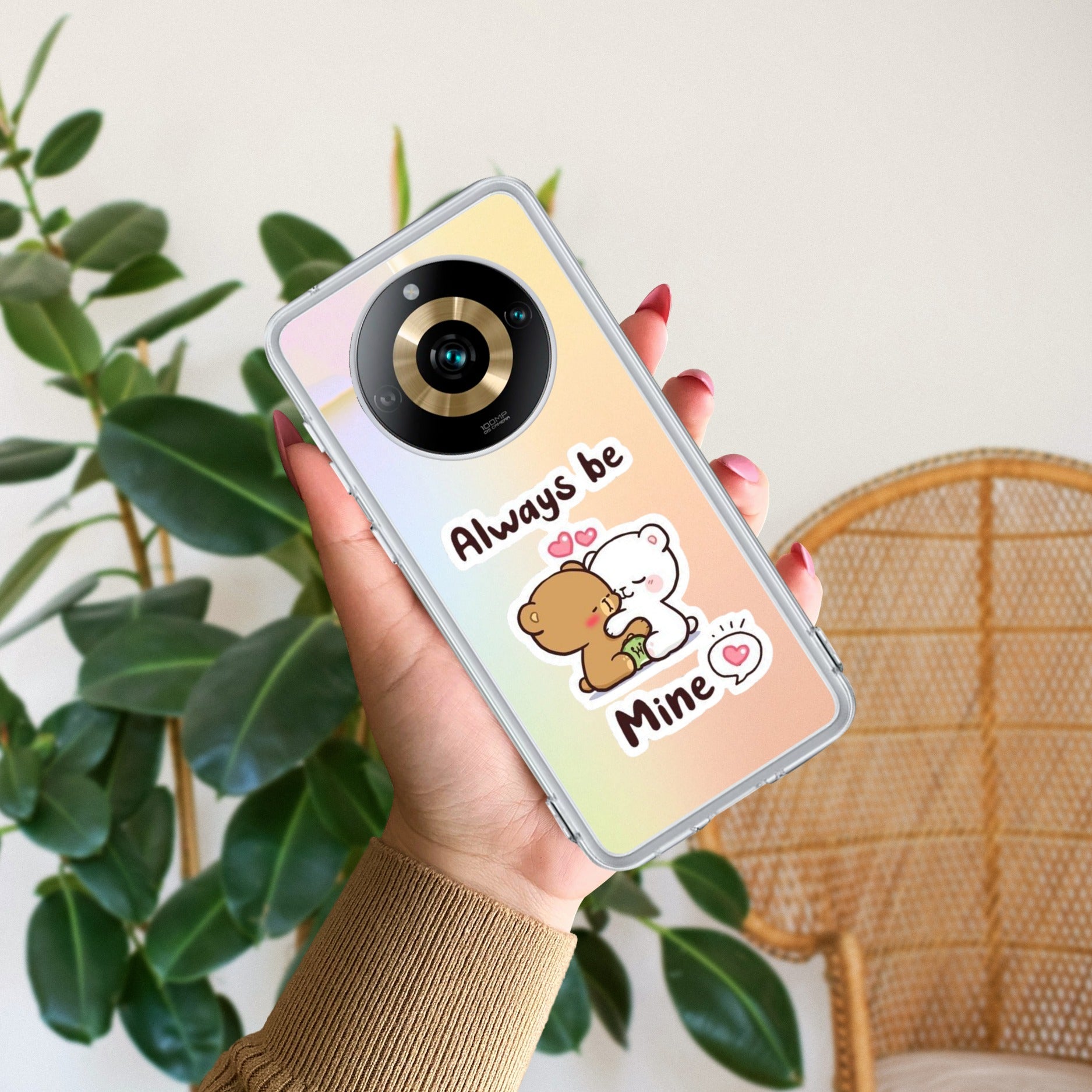 Cute Cuddle Bears Anti Yelllow Case For Realme 11 Pro Plus 5G
