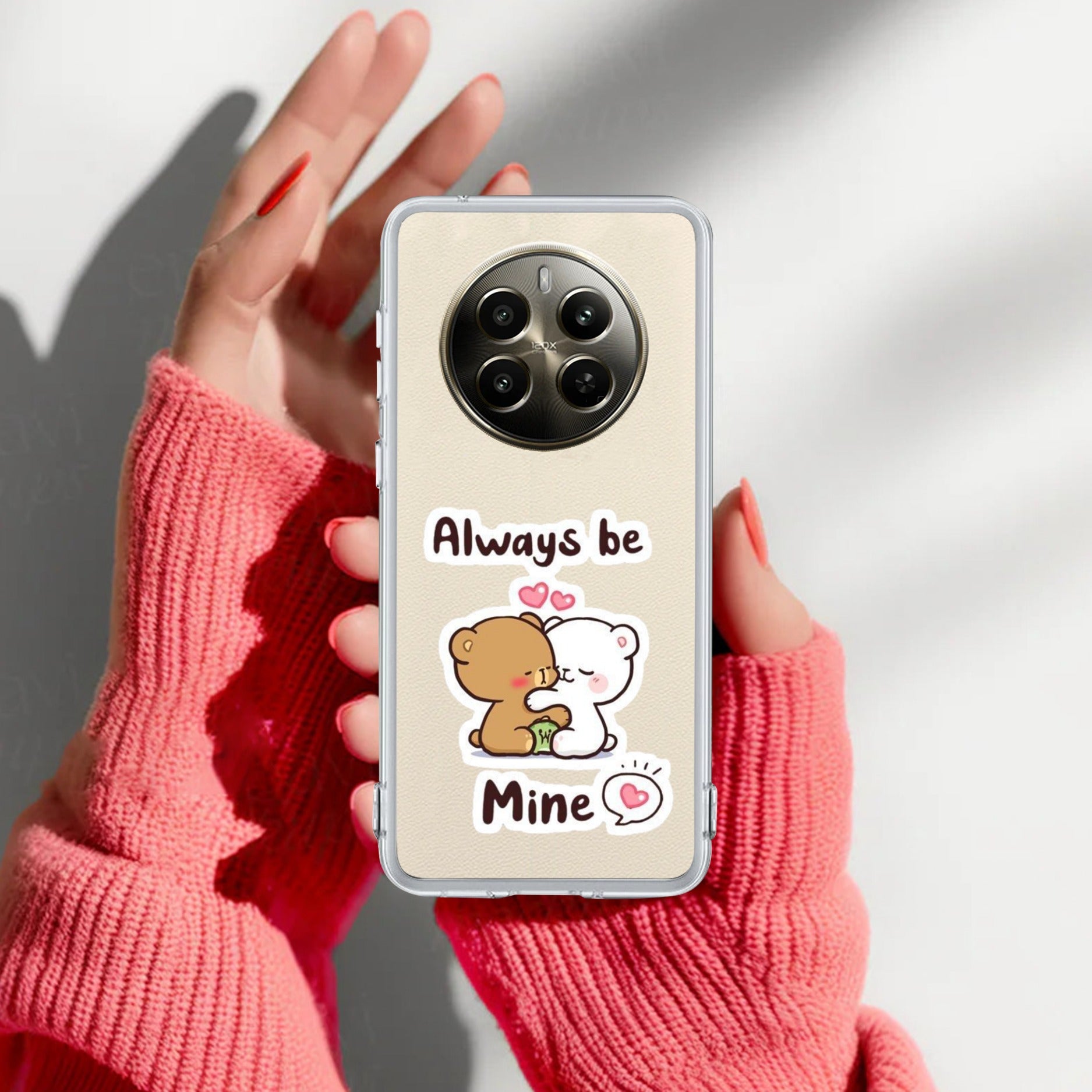 Cute Cuddle Bears Anti Yelllow Case For Realme 12 Plus 5G
