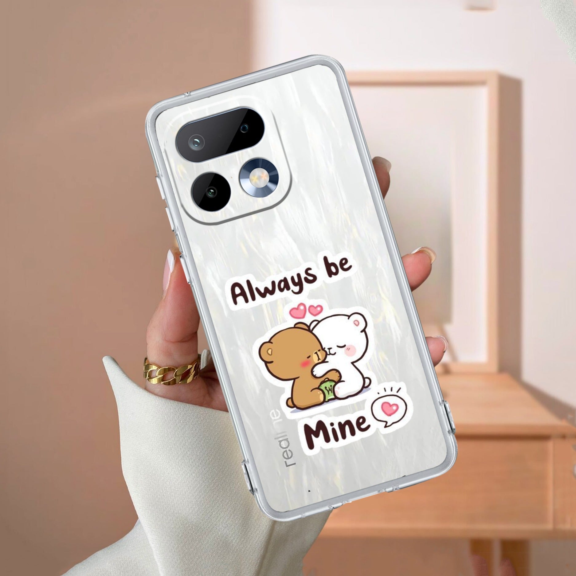 Cute Cuddle Bears Anti Yelllow Case For Realme 16 Pro 5G