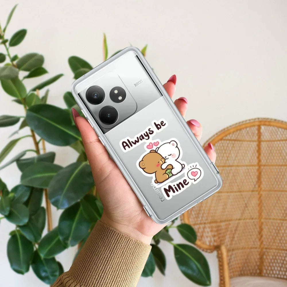 Cute Cuddle Bears Transparent Silicon Case For Realme Narzo 60 5G