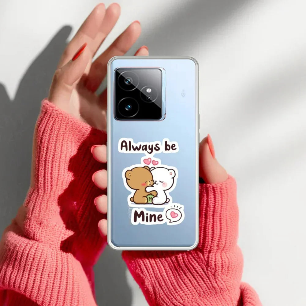 Cute Cuddle Bears Transparent Silicon Case For Realme GT 7 5G