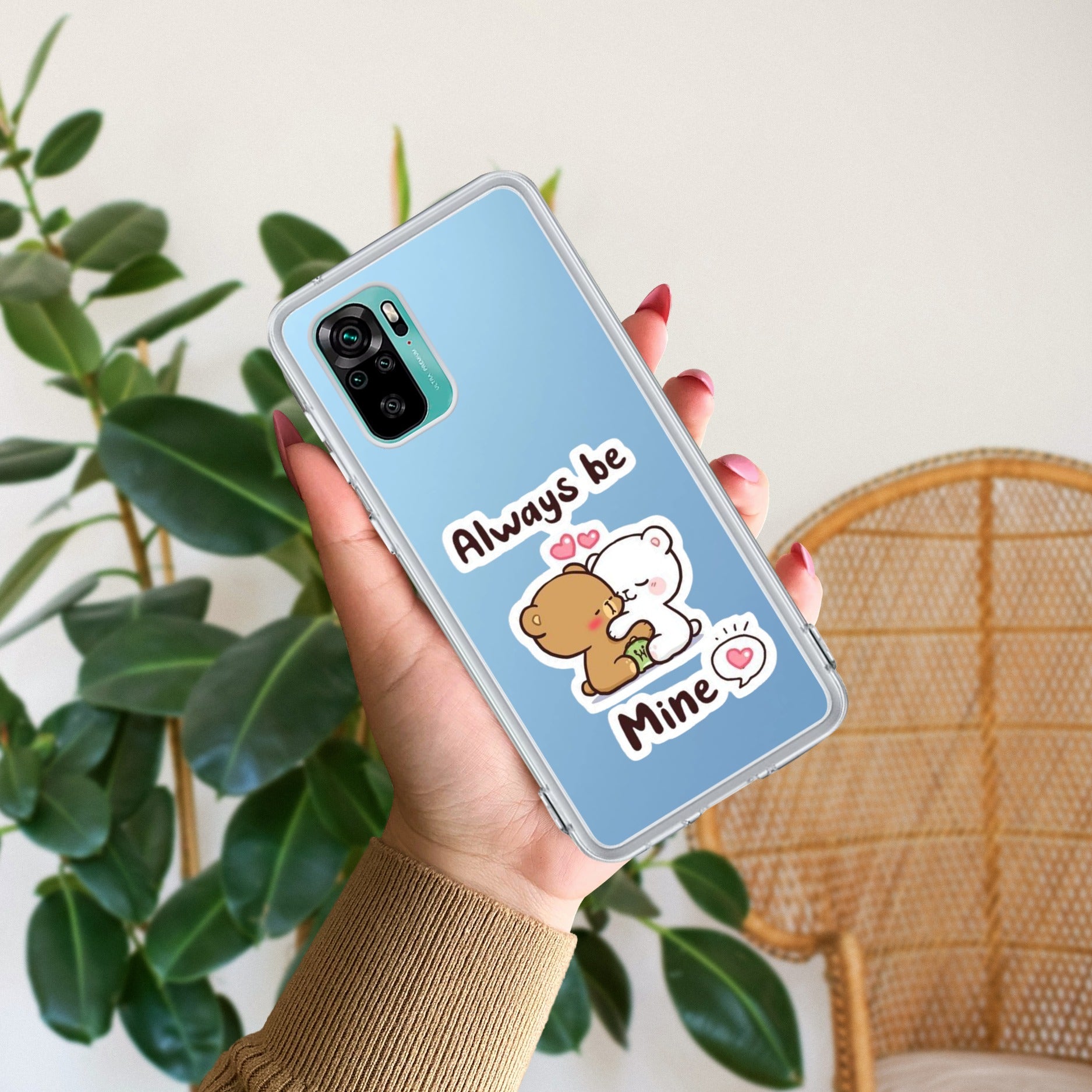 Cute Cuddle Bears Transparent Silicon Case For Redmi Note 10 / 10S