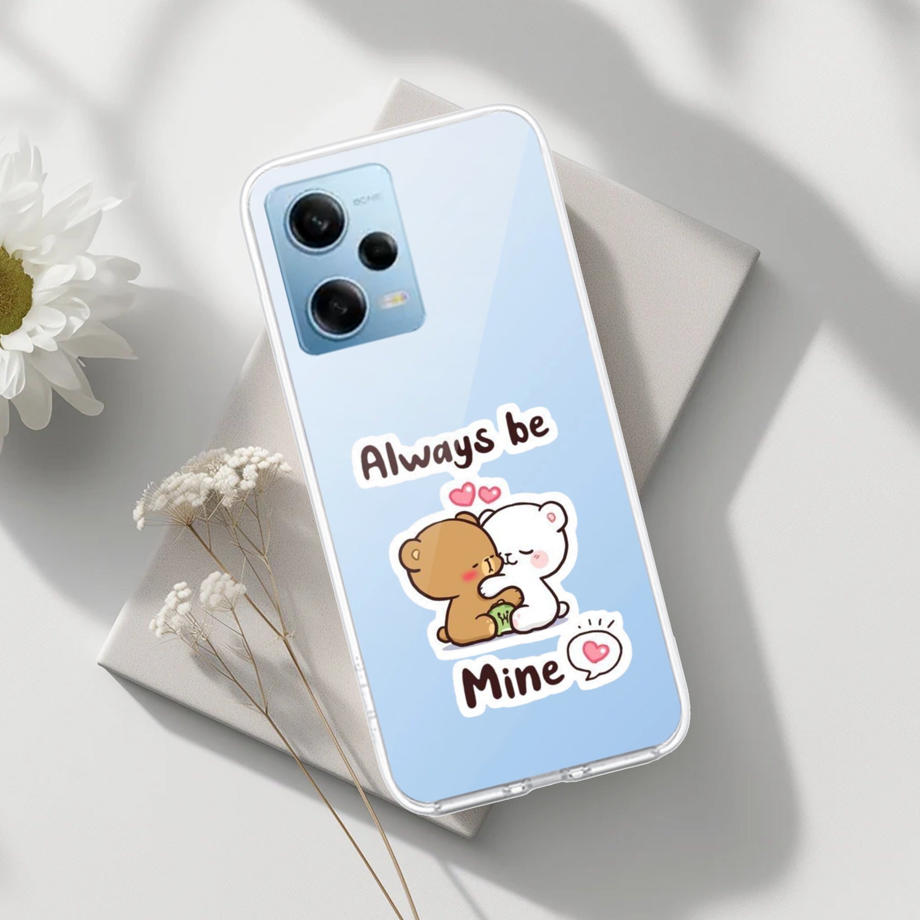 Cute Cuddle Bears Transparent Silicon Case For Redmi Note 15 Pro Plus 5G
