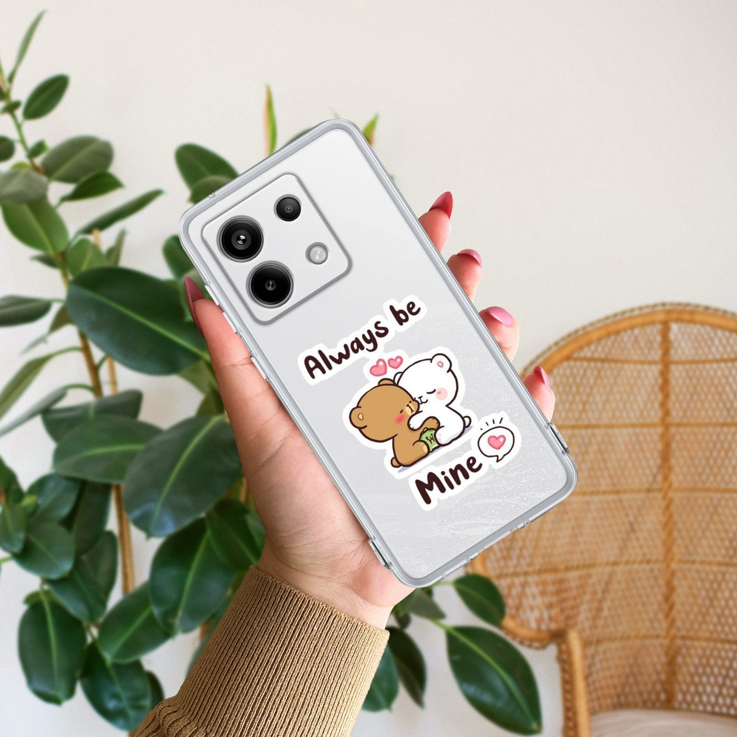 Cute Cuddle Bears Transparent Silicon Case For Redmi/Xiaomi