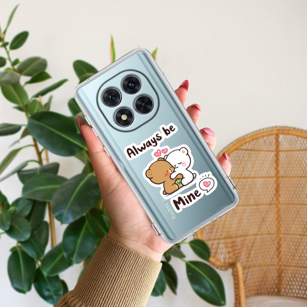 Cute Cuddle Bears Transparent Silicon Case For Redmi Note 14 Pro Plus 5G