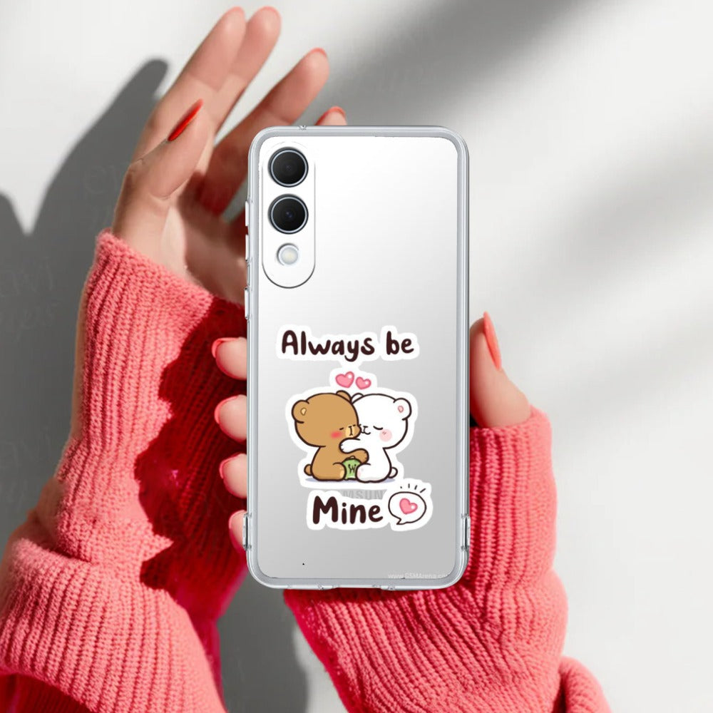 Cute Cuddle Bears Transparent Silicon Case For Samsung