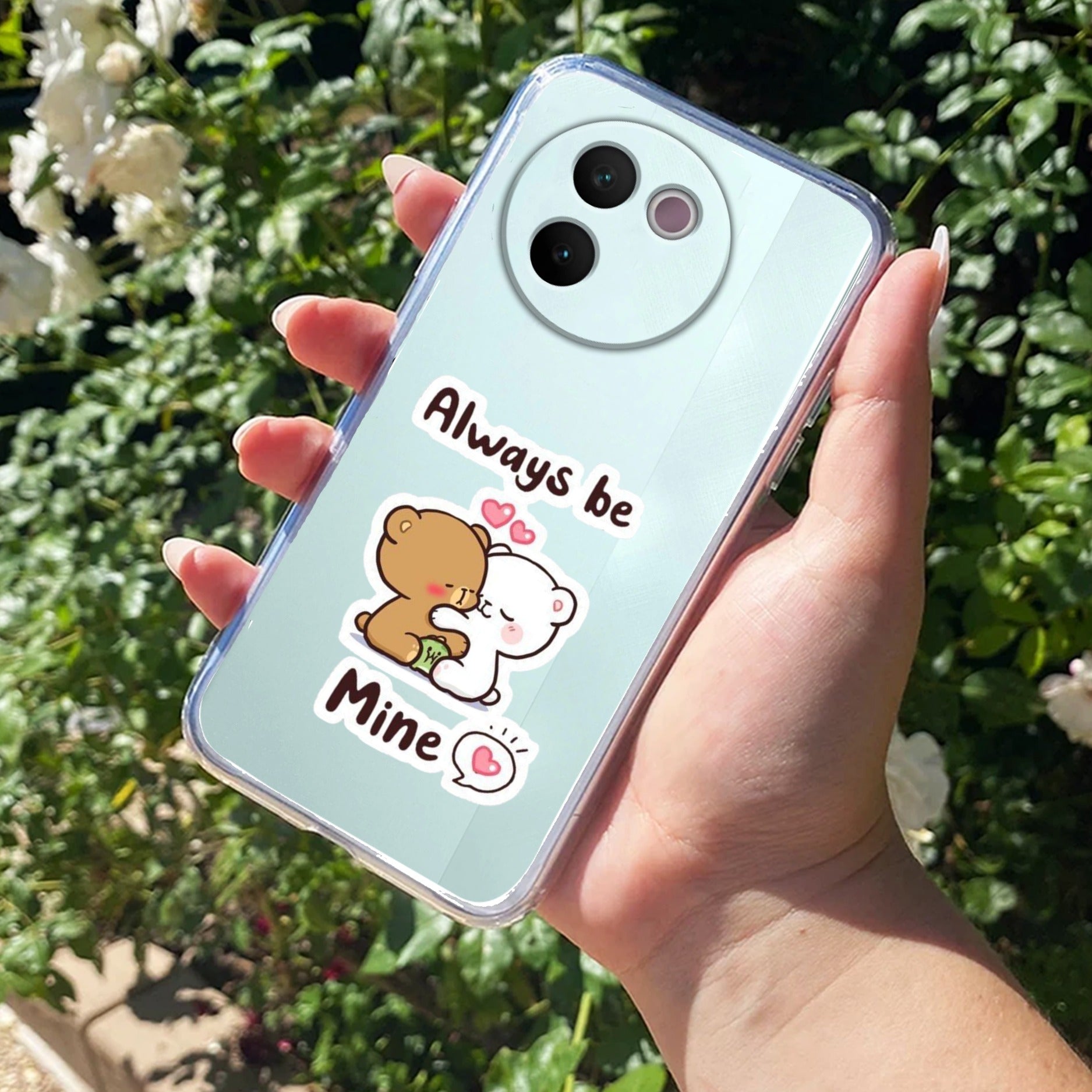 Cute Cuddle Bears Transparent Silicon Case For Vivo T3 Pro 5G