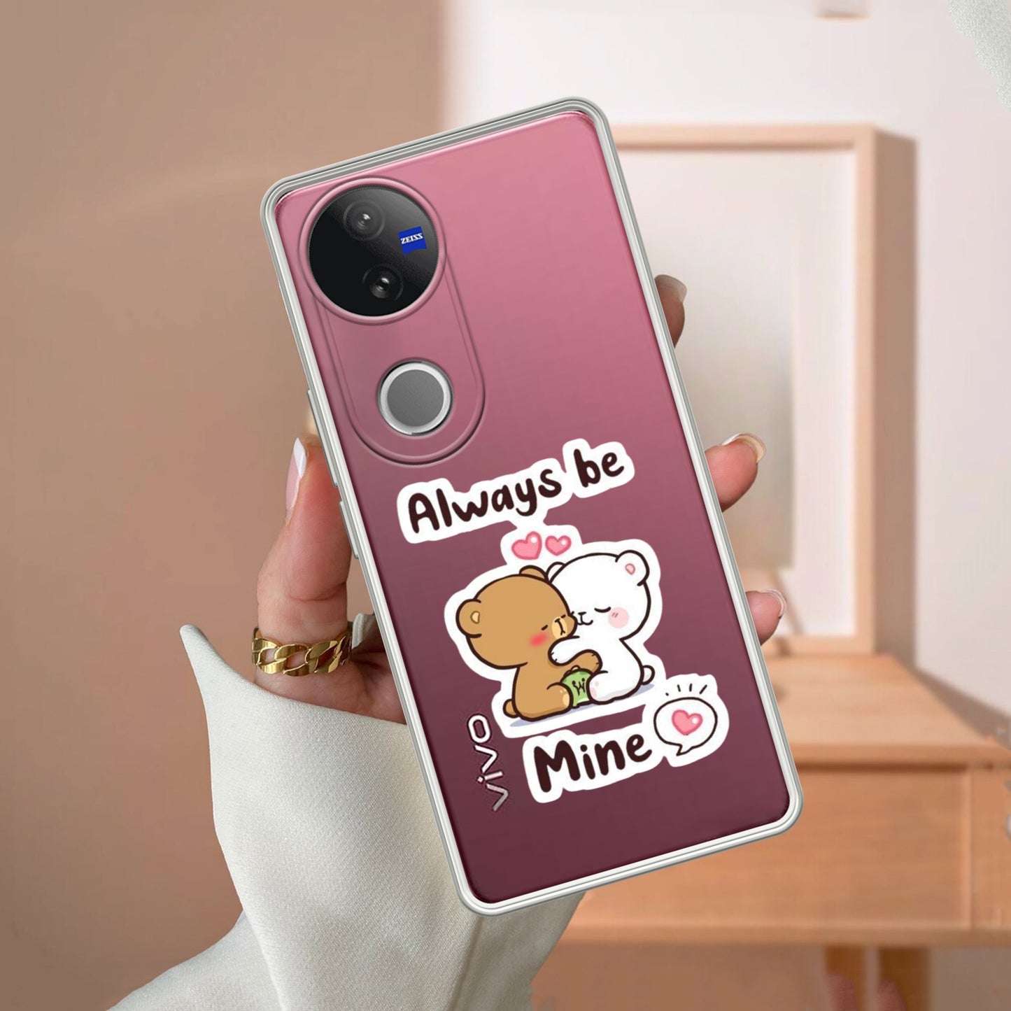 Cute Cuddle Bears Transparent Silicon Case For Vivo