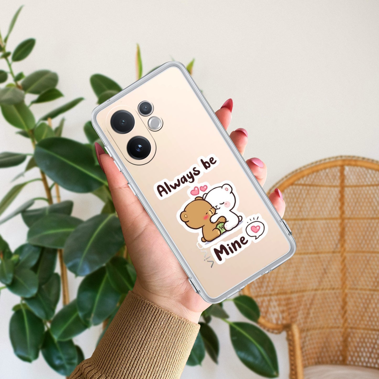 Cute Cuddle Bears Transparent Silicon Case For Vivo