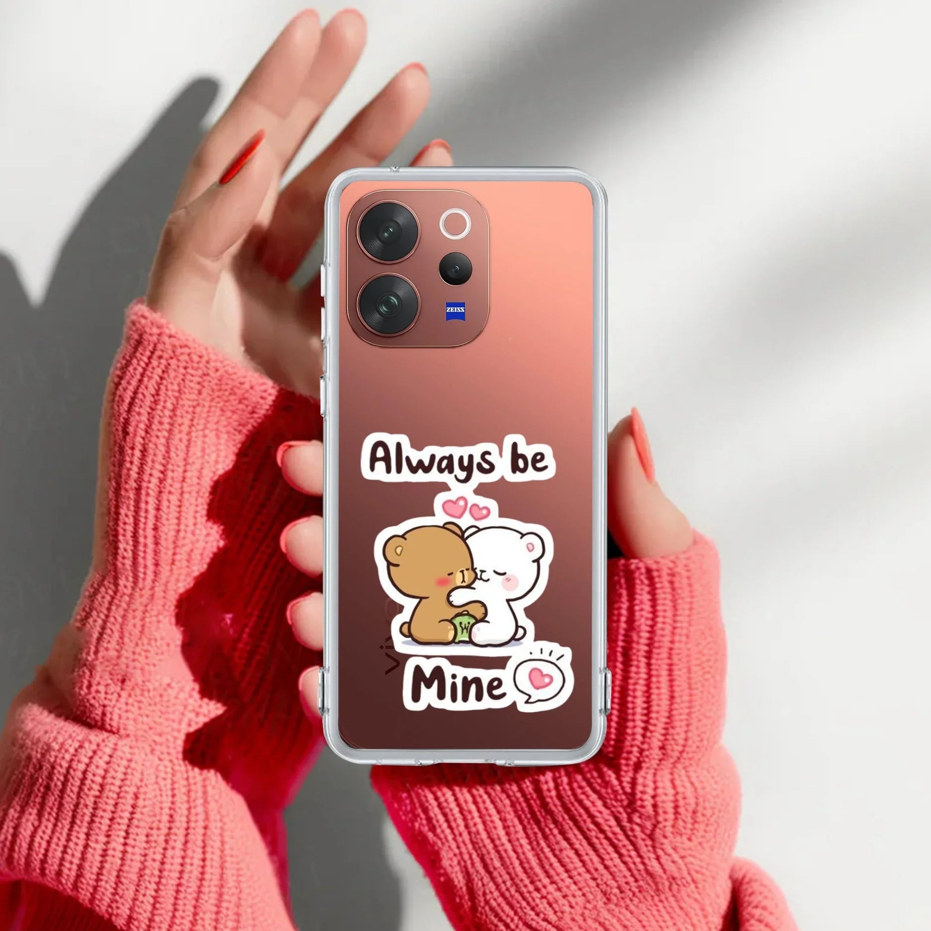 Cute Cuddle Bears Transparent Silicon Case For Vivo V23 5G