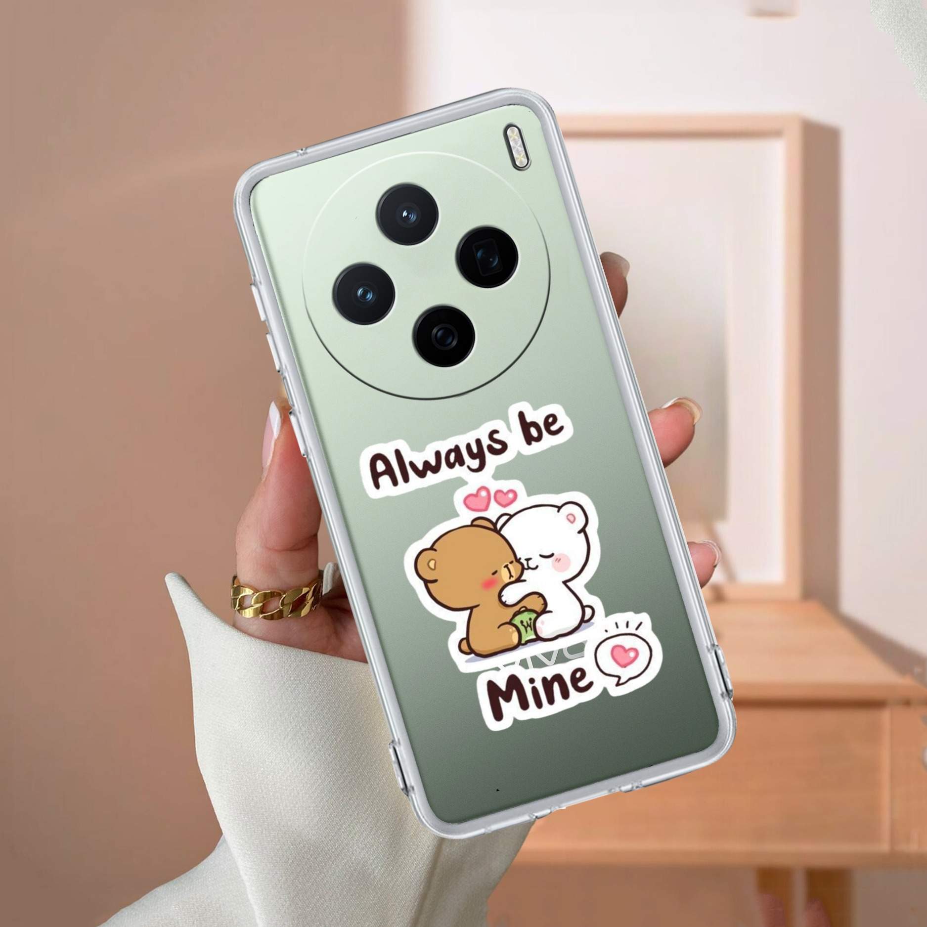 Cute Cuddle Bears Transparent Silicon Case For Vivo X200 5G