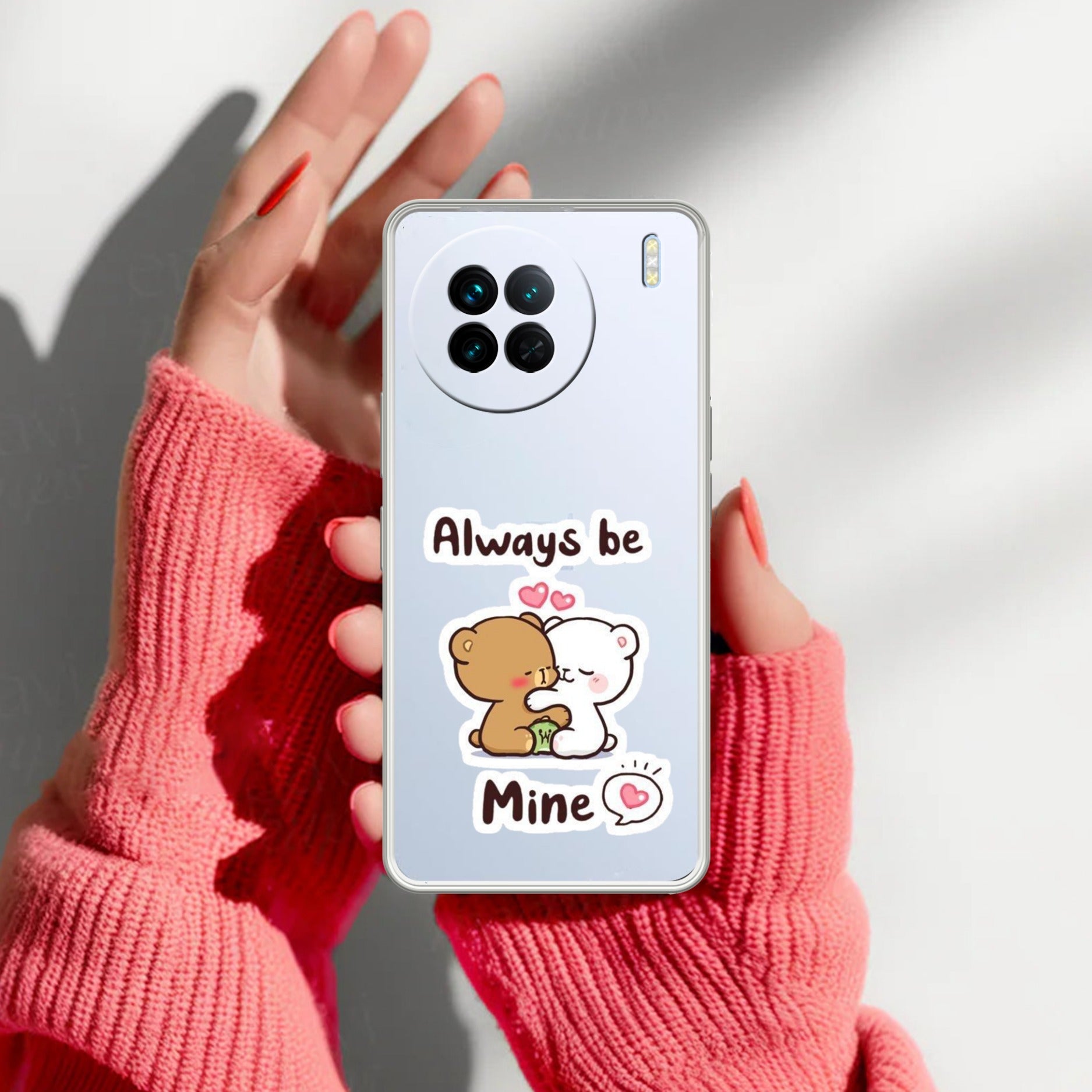 Cute Cuddle Bears Transparent Silicon Case For Vivo X90 Pro 5G