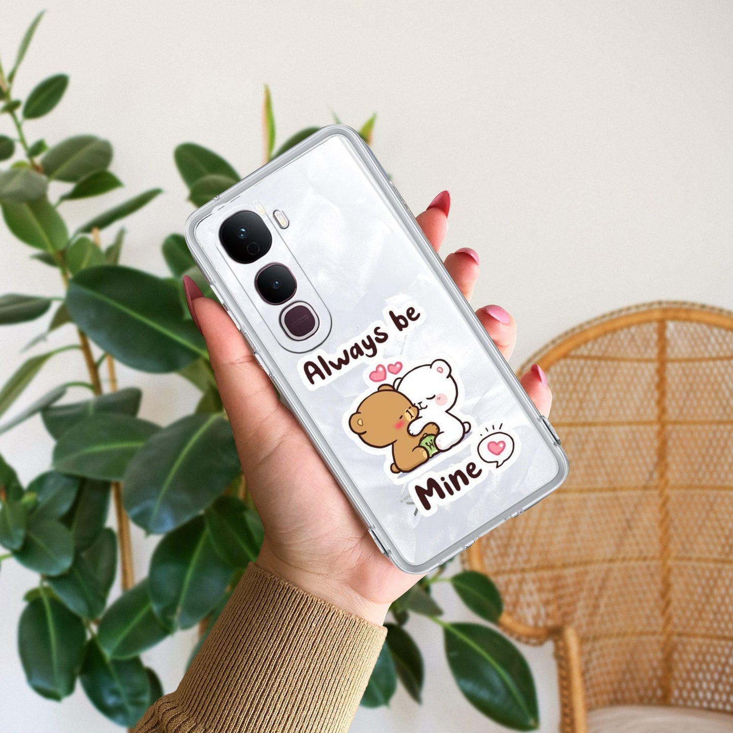 Cute Cuddle Bears Transparent Silicon Case For Vivo