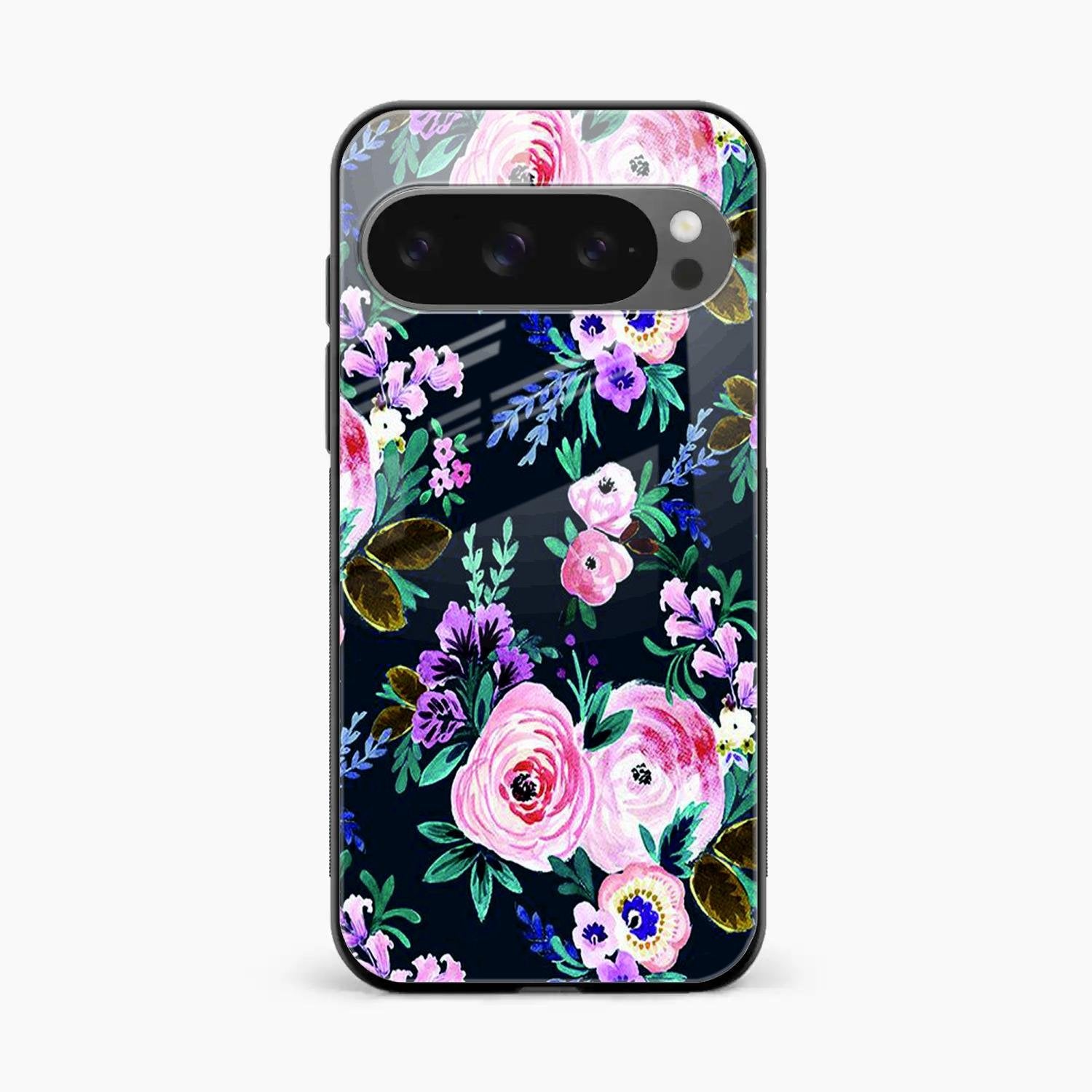 Cute Floral Glass Case Cover For Google Pixel 10 Pro