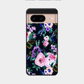 Cute Floral Glass Case Cover For Google Pixel 8 5G