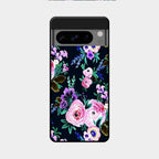 Cute Floral Glass Case Cover For Google Pixel 8 Pro 5G