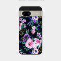 Cute Floral Glass Case Cover For Google Pixel 8A 5G