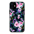 Cute Floral Glass Case Cover For iPhone 12 mini